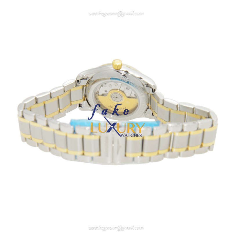 Longines L2.257.5.37.7 Master Automatic 18kt Gold & Steel - 29mm - Sapphire Crystal - Silver Strap - Image 4
