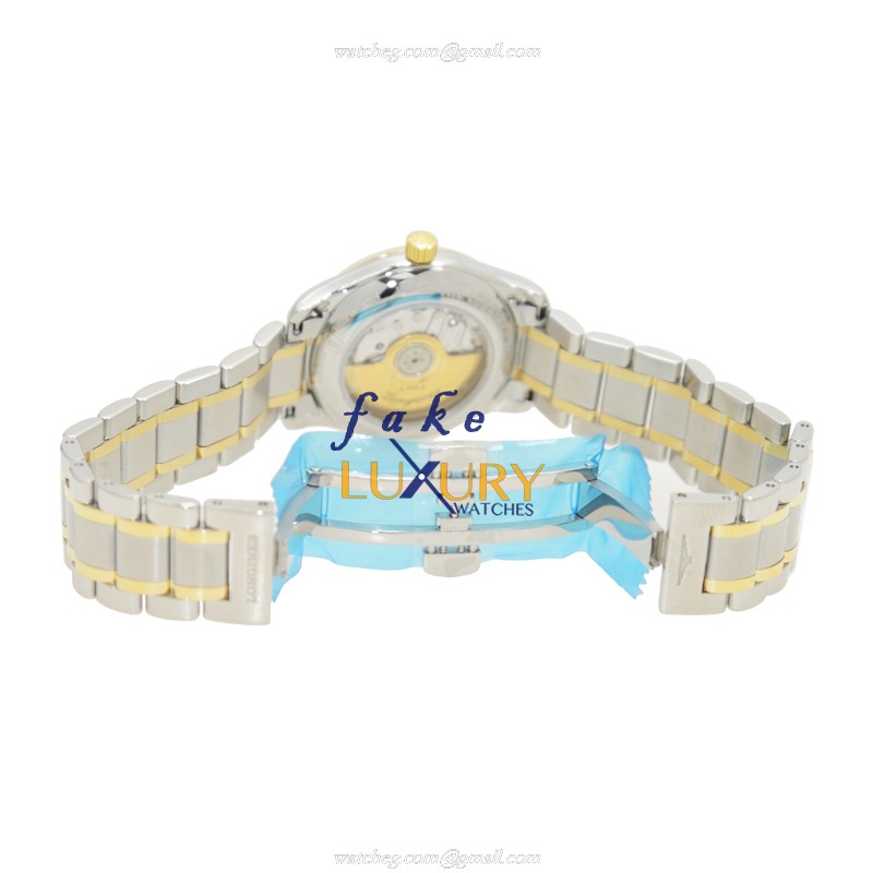 Longines L2.257.5.37.7 Master Automatic 18kt Gold & Steel - 29mm - Sapphire Crystal - Silver Strap - Image 5