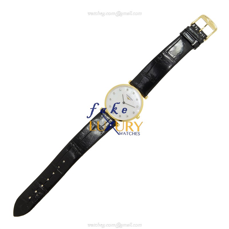 Longines La Grande L4.512.2.87.2 Replica Watch, Quartz Movement, White Mother of Pearl Dial, 18kt - Image 2