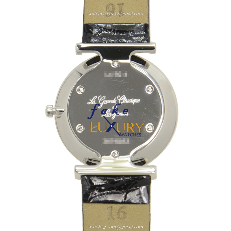 Longines L4.512.4.11.2 La Grande Quartz Replica Watch - White Dial - Black Alligator Strap - 29mm - Image 3