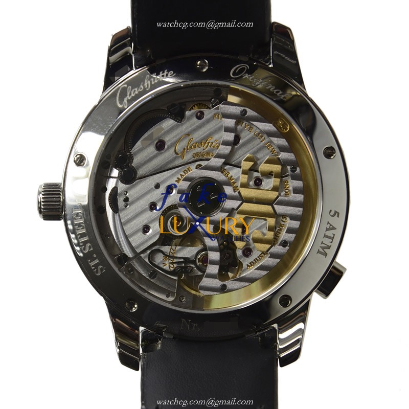 Glashutte 100-04-13-02-04 Senator Panorama Date Replica Watch, Silvery White Dial, Steel Case - Image 4