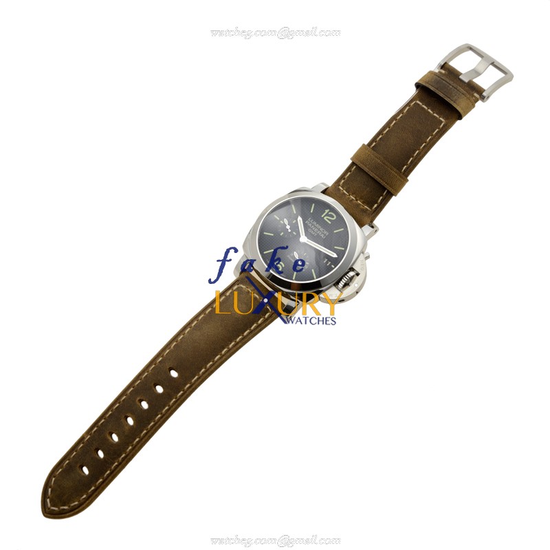 -537PAM-LUMINOR-Replica Watch - Automatic - Black Dial - Brown Cowhide Strap - Image 2
