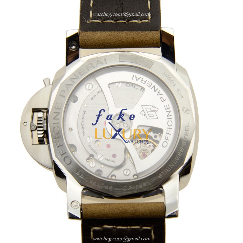 -537PAM-LUMINOR-Replica Watch - Automatic - Black Dial - Brown Cowhide Strap - Image 3