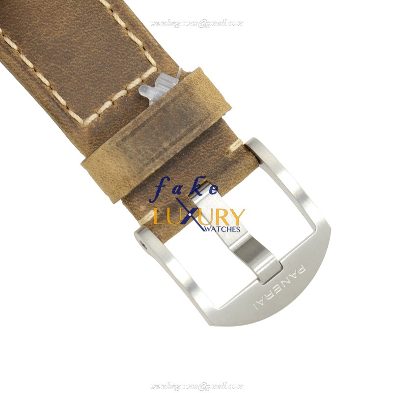 -537PAM-LUMINOR-Replica Watch - Automatic - Black Dial - Brown Cowhide Strap - Image 4