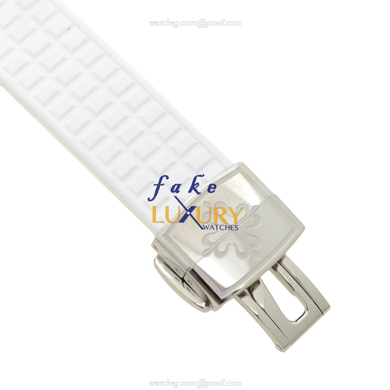 Patek Philippe 5067A-011 Replica Watch, White Dial, Quartz Movement, Rubber Strap, Steel Case - Image 4
