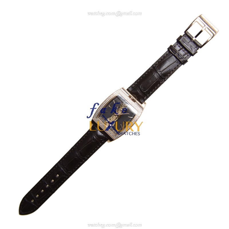 Corum 113.151.85-0002 FK02 BRIDGE Manual Wind 18kt Rose Gold Dark Grey Dial Alligator Strap Replica - Image 2