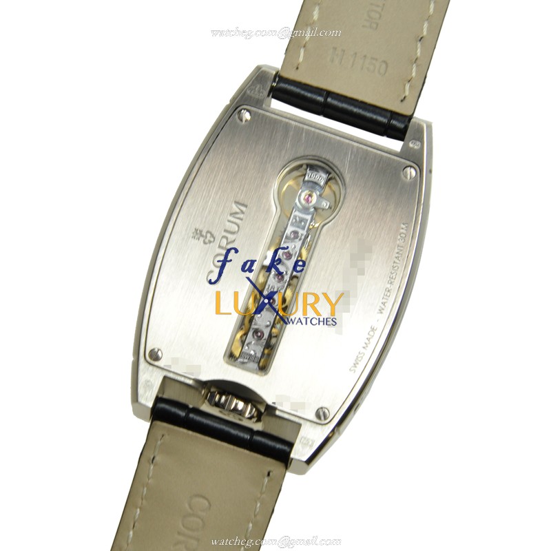 Corum 113.150.59-0001 FK01 Bridge Manual Wind 18kt White Gold Dark Grey Dial Replica Watch - Image 3