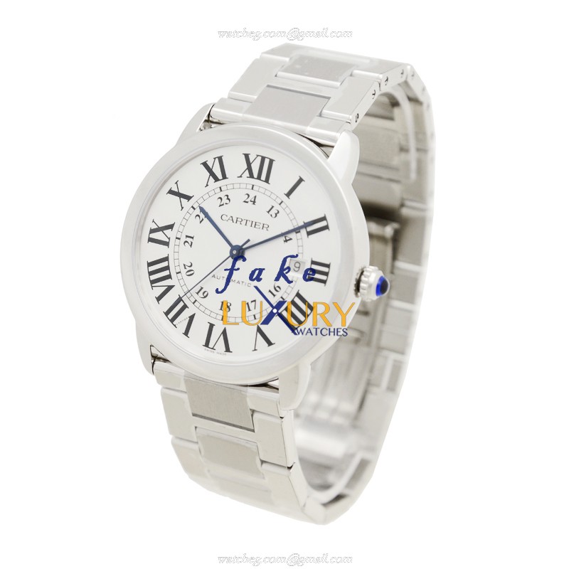 Cartier W6701011 RONDE SOLO DE CARTIER Automatic Silver Dial Stainless Steel Replica Watch - Image 3