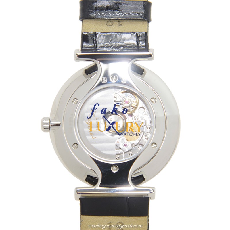 L4.708.4.72.2 - Longines La Grande Automatic Replica Watch - Silver Dial Black Alligator Strap - Image 3