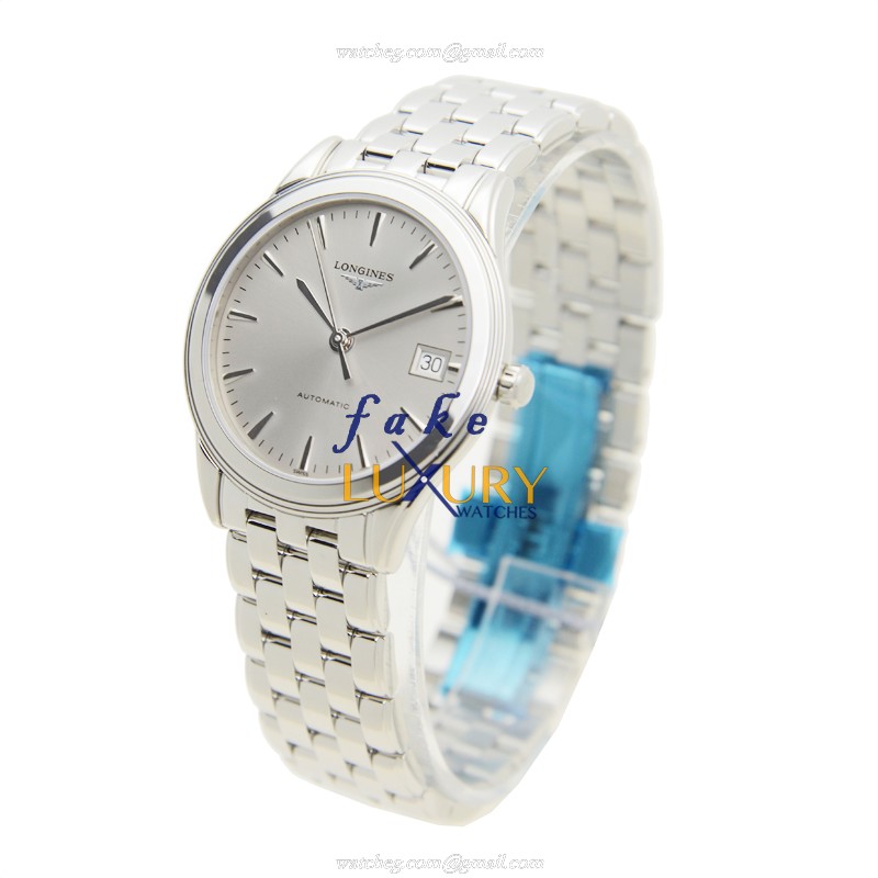 Longines FLAGSHIP Replica Watch L4.774.4.72.6 With Automatic Movement Silver Dial - Image 3