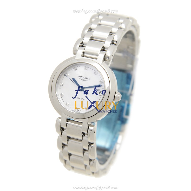 Longines L8.111.4.87.6 Prima Luna Replica Watch, 26.5mm Automatic, White Mother of Pearl Dial - Image 3