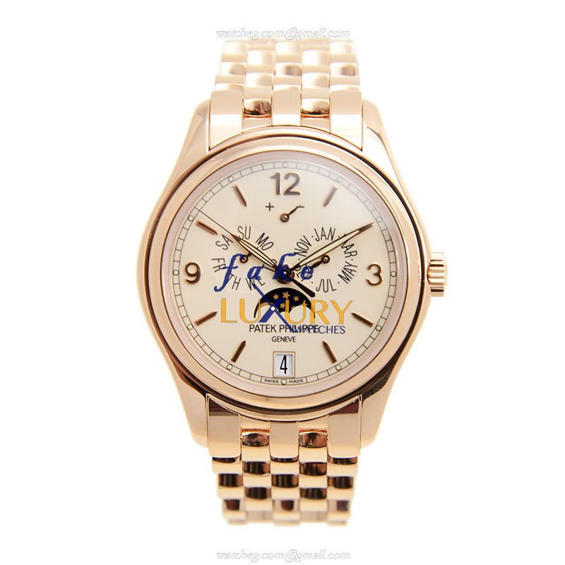 Patek Philippe 5146/1R-001 Replica Watch, Automatic Movement, White Dial, 39mm Rose Gold Case - Image 2
