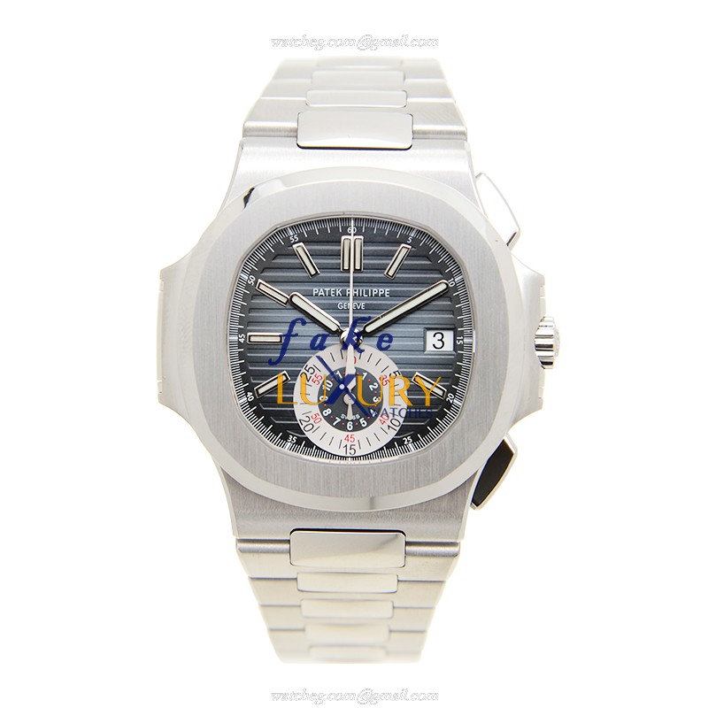 Patek Philippe 5980/1A-001 Nautilus Replica Watch, Automatic, Blue Dial, Steel Case & Bracelet - Image 2