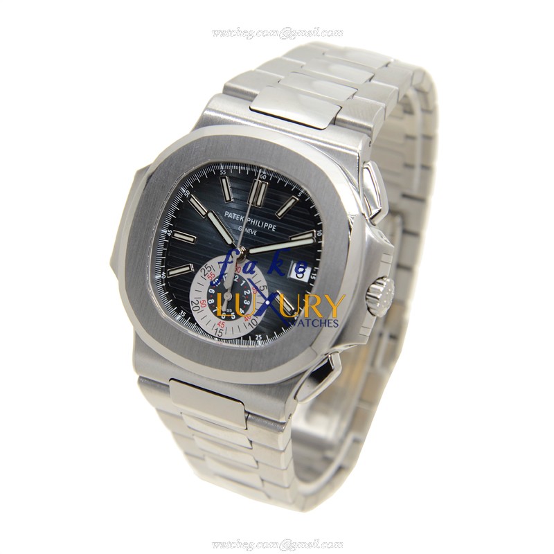 Patek Philippe 5980/1A-001 Nautilus Replica Watch, Automatic, Blue Dial, Steel Case & Bracelet - Image 3