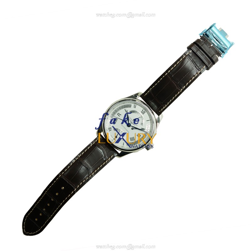 Longines L2.717.4.71.3 Master Automatic Stainless Steel Replica Watch - White Dial, Dark Brown - Image 2