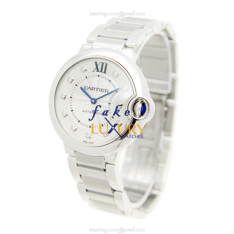 Cartier Ballon Bleu WE902075 Replica Watch, Automatic Movement, Silver Dial, Steel Case - Image 3
