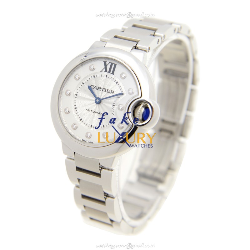 Cartier Ballon Bleu WE902074 Replica Watch With Automatic Movement, Silver Dial, Steel Bracelet - Image 3