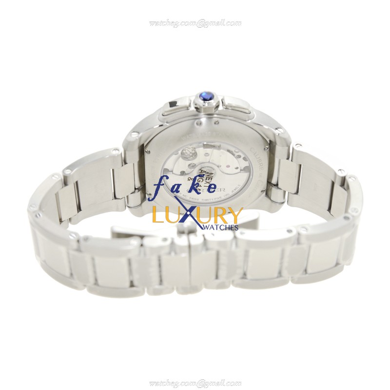 Cartier W7100045 CALIBRE DE CARTIER Automatic Stainless Steel Replica Watch - 42mm Silver Dial - Image 4