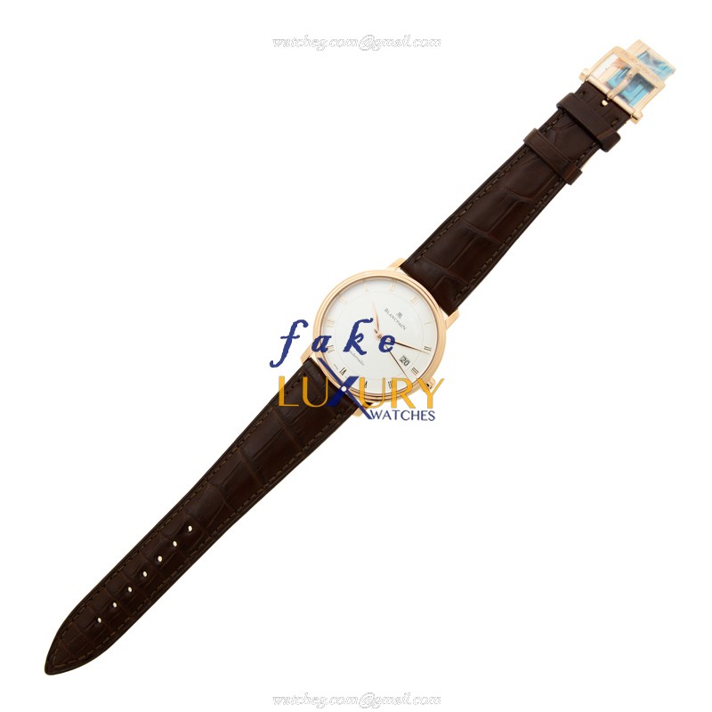 Blancpain 6223-3642-55B Villeret Replica Watch, Automatic, White Dial, 18kt Rose Gold Case, 38mm - Image 2