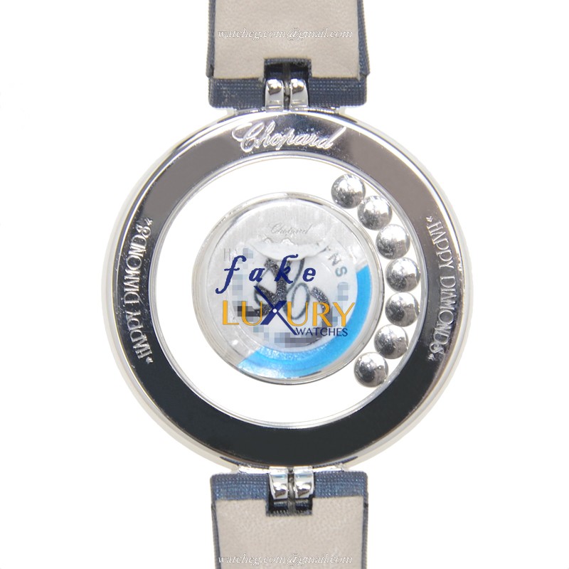 -209341-1001ST.OO.1240ST.01 - Chopard Happy Diamonds Quartz Replica Watch - 18kt White Gold & - Image 3