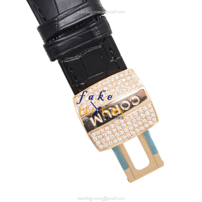 Corum Bridge Replica Watch 100.161.85-0F01 0000, Manual Wind, 18kt Rose Gold & Diamonds - Image 4