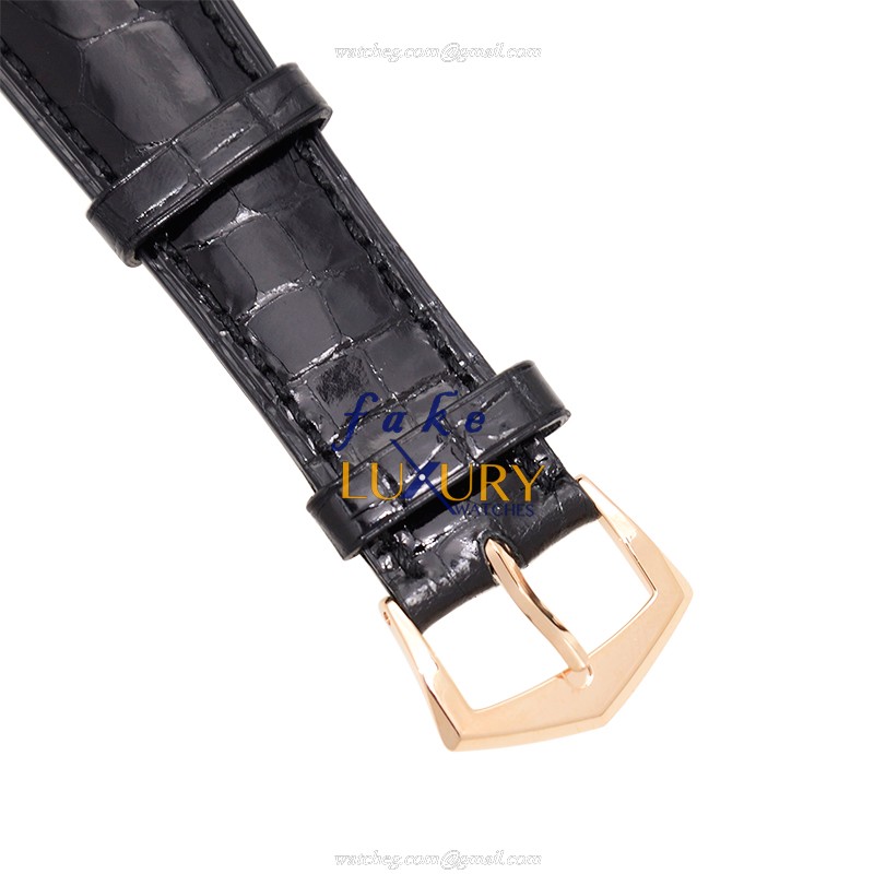 Patek Philippe 5205R-010 Replica Watch - Automatic - 18kt Rose Gold - Black Dial - Alligator Strap - Image 4