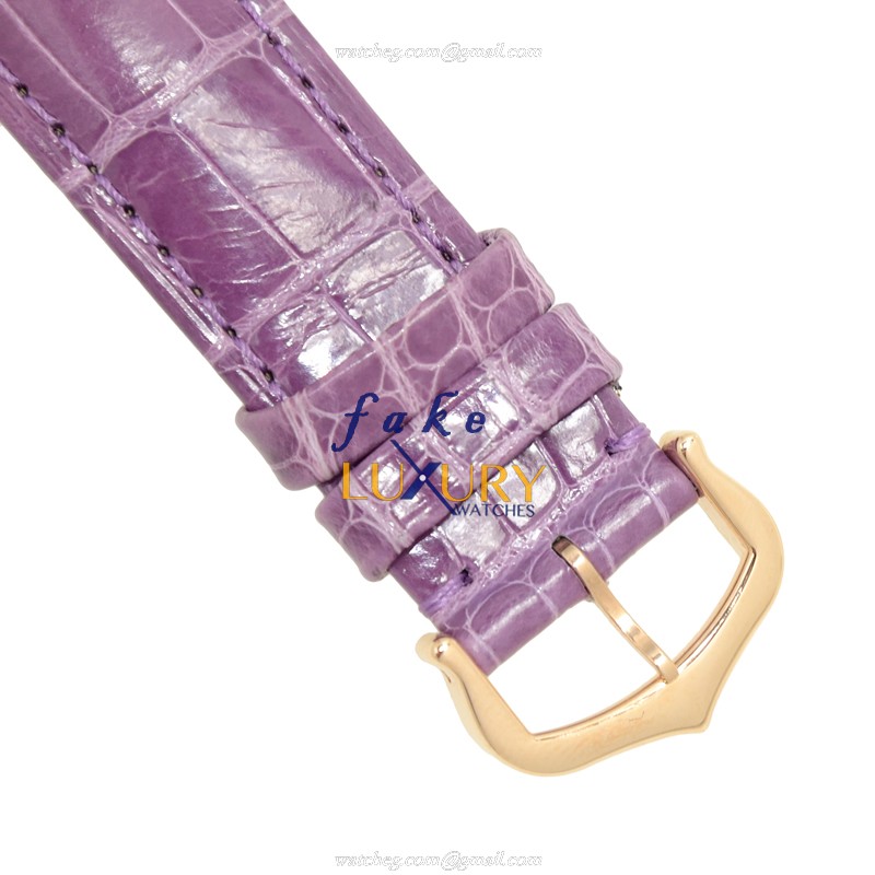 Cartier Ballon Bleu WE902028 Replica Watch, Automatic 18kt Rose Gold, Purple Alligator Strap - Image 4