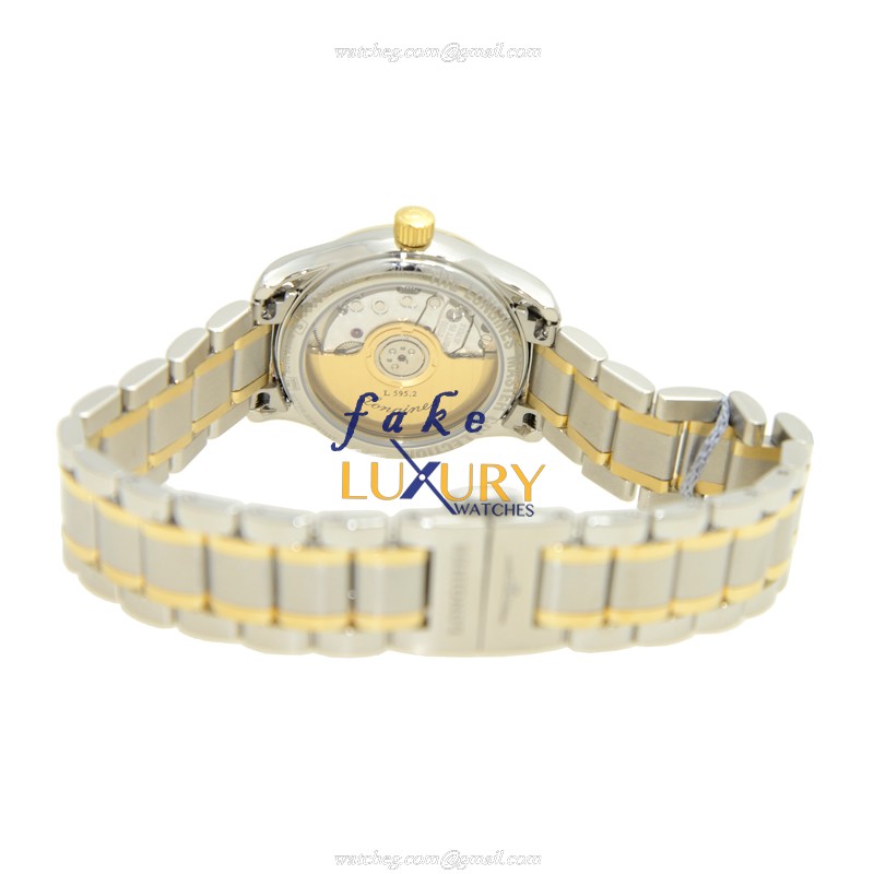 Longines L2.128.5.12.7 MASTER Automatic 18kt Gold Steel White Dial Replica Watch - Image 4