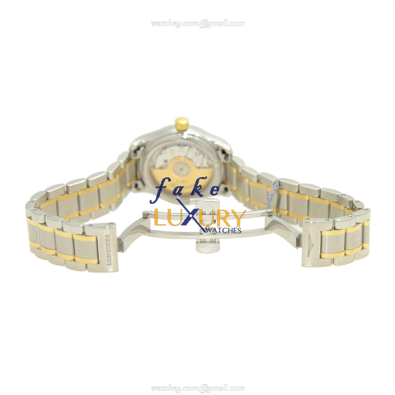 Longines L2.128.5.12.7 MASTER Automatic 18kt Gold Steel White Dial Replica Watch - Image 5