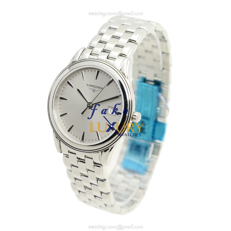 Longines FLAGSHIP L4.716.4.72.6 Quartz Stainless Steel Silver Dial 36mm Replica Watch - Image 3