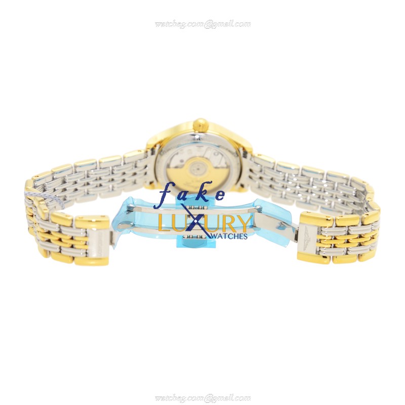 Longines L4.360.2.12.7 Replica Watch, Automatic, PVD Gold Case, White Dial, Gold Strap - Image 5