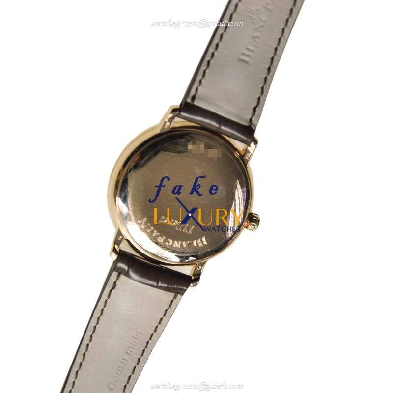 Blancpain 6223-2987-55B Villeret Replica Watch, Automatic, 18kt Rose Gold & Diamonds Case, White - Image 3