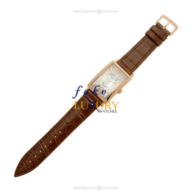 Franck Muller 952 QZ REL MOP 5N Long Island Quartz 18kt Rose Gold Replica Watch - Image 2