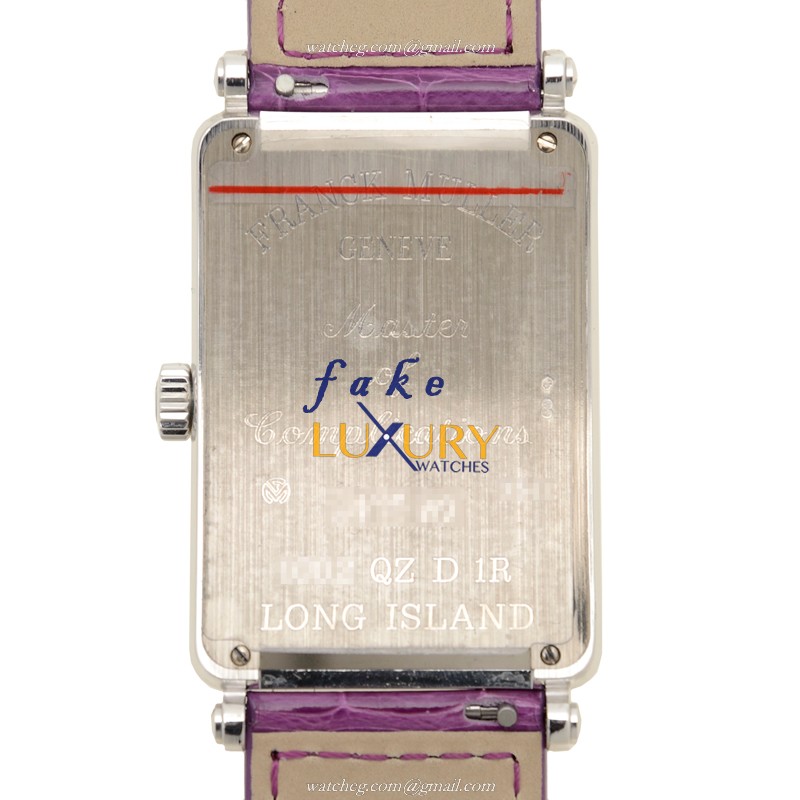 Franck Muller 1002 QZ D 1R OG - Replica Watch - Quartz - 18kt White Gold Diamond - Silver Dial - Image 3