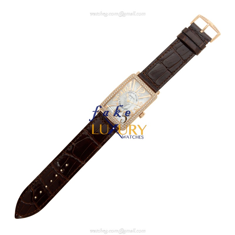 Franck Muller 1002 QZ REL MOP D 5N Quartz 18kt Rose Gold & Diamond Replica Watch, 30.5mm, White - Image 2