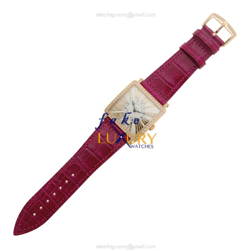Franck Muller 6002 M QZ B REL R D 1R 5N Master Square Quartz 18kt Rose Gold Silver Dial Replica - Image 2