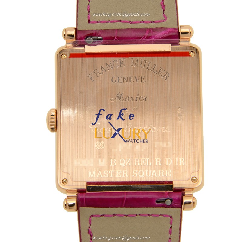 Franck Muller 6002 M QZ B REL R D 1R 5N Master Square Quartz 18kt Rose Gold Silver Dial Replica - Image 3