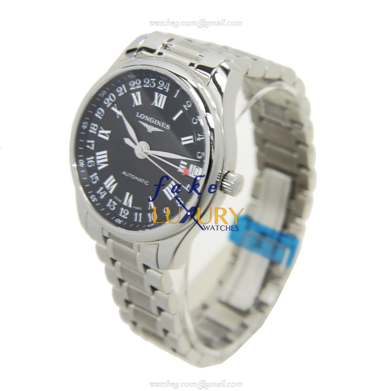 Longines L2.718.4.51.6 MASTER Automatic Black Dial Silver Stainless Steel Replica Watch - Image 3