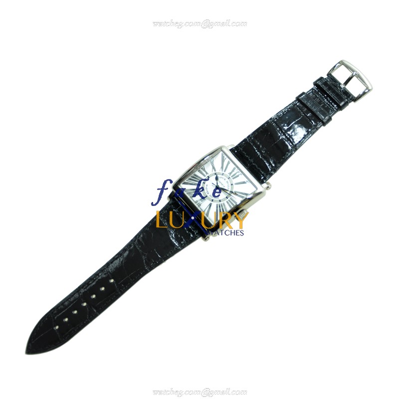 Franck Muller 6000 H SC DT OG Master Square Automatic Silver Dial 18kt White Gold Replica Watch - Image 2