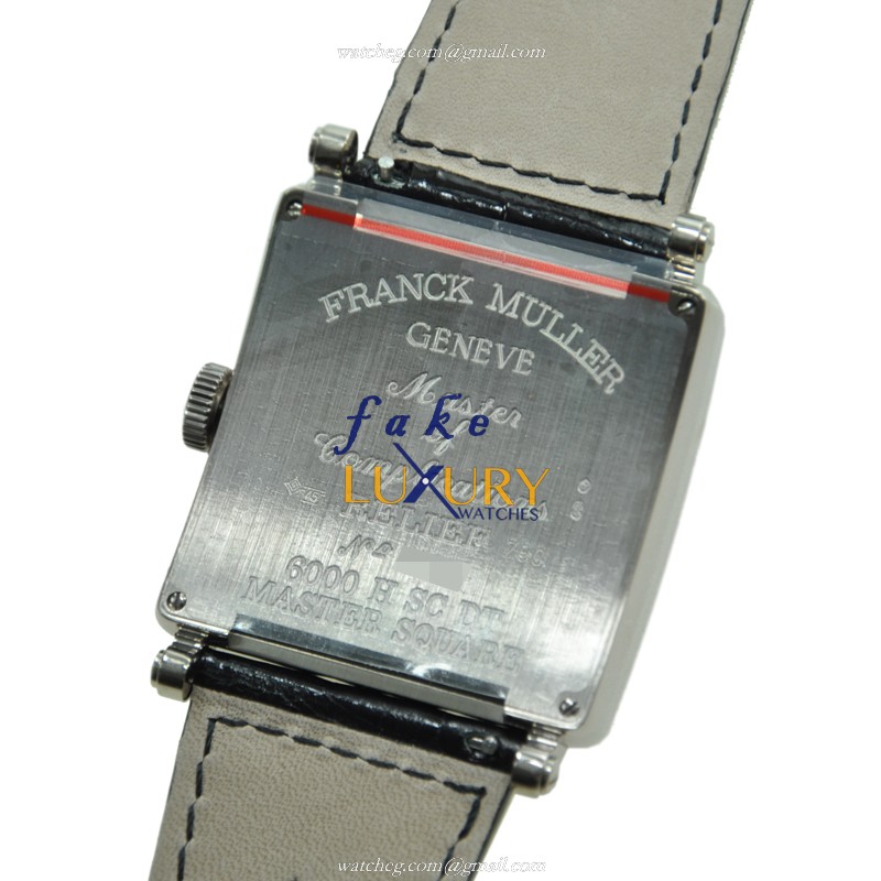 Franck Muller 6000 H SC DT OG Master Square Automatic Silver Dial 18kt White Gold Replica Watch - Image 3