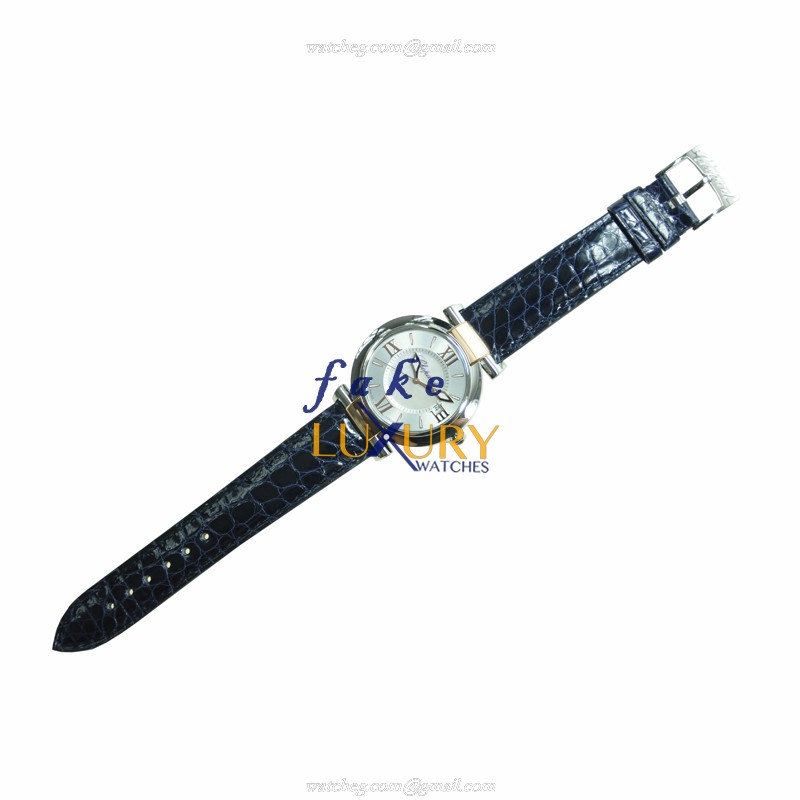 Chopard IMPERIALE 388532-6001 Quartz 18kt Rose Gold & Steel Replica Watch, Silver Dial, Alligator - Image 2