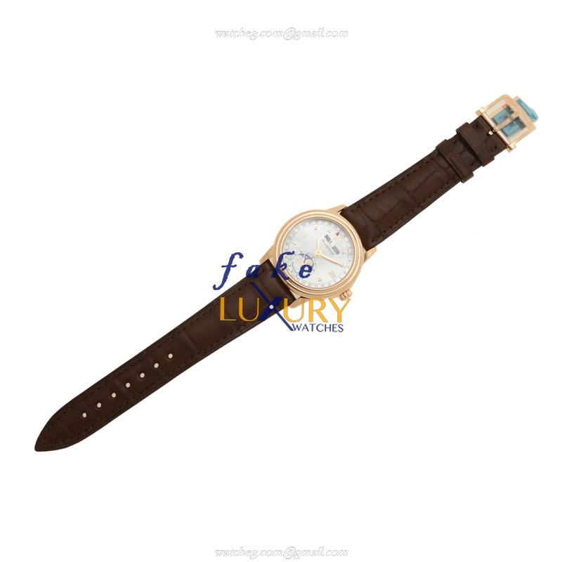 Blancpain 2360-3691A-55B Women's Replica Watch With Automatic Movement, Rose Gold Case, Mother of - Image 2