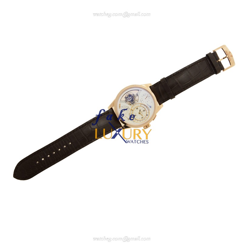 Jaeger-Lecoultre Q6052520 Duometre Replica Watch, Manual Wind, 18kt Rose Gold, White Dial - Image 2