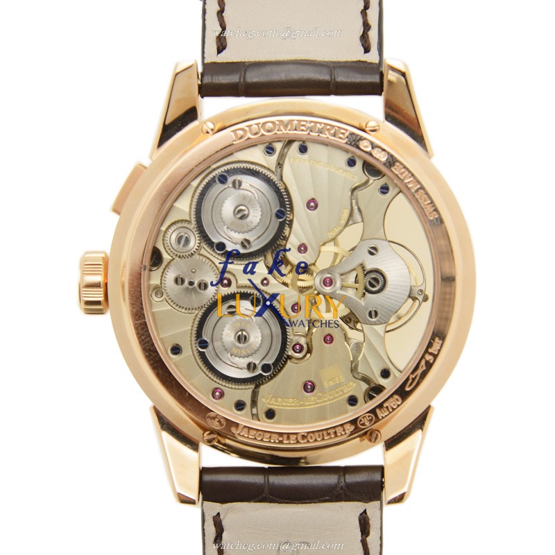 Jaeger-Lecoultre Q6052520 Duometre Replica Watch, Manual Wind, 18kt Rose Gold, White Dial - Image 3
