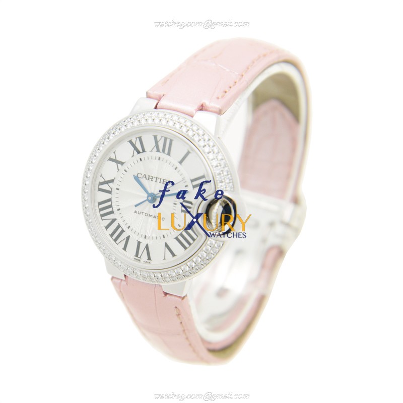 Cartier WE902037 BALLON BLEU Automatic 18kt White Gold & Diamond Replica Watch, Swiss Movement - Image 3