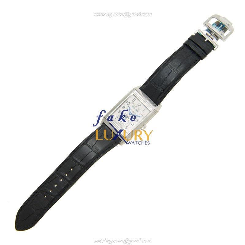 Jaeger-Lecoultre Q3758420 REVERSO Manual Wind Stainless Steel Replica Watch - Silver Dial, Black - Image 2