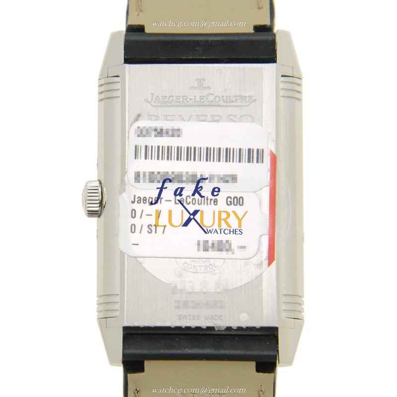 Jaeger-Lecoultre Q3758420 REVERSO Manual Wind Stainless Steel Replica Watch - Silver Dial, Black - Image 3