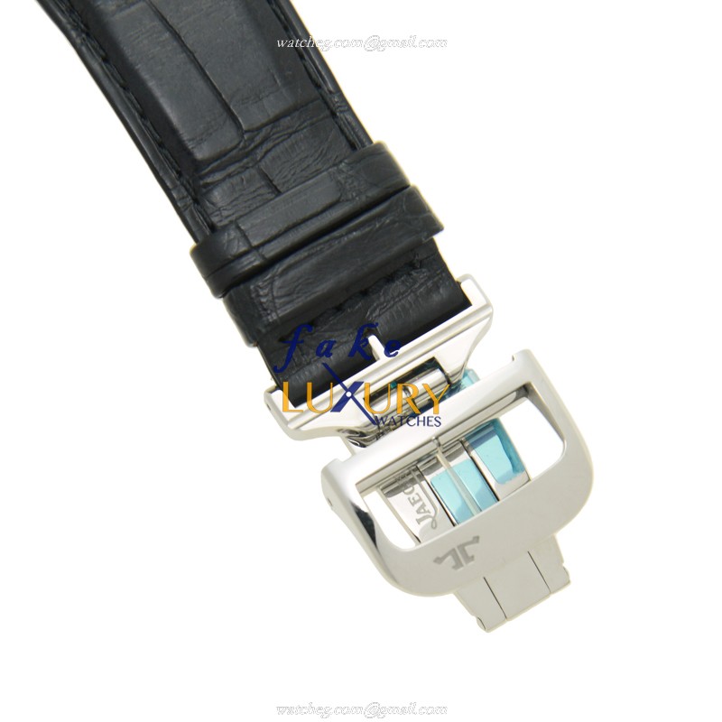 Jaeger-Lecoultre Q3758420 REVERSO Manual Wind Stainless Steel Replica Watch - Silver Dial, Black - Image 4