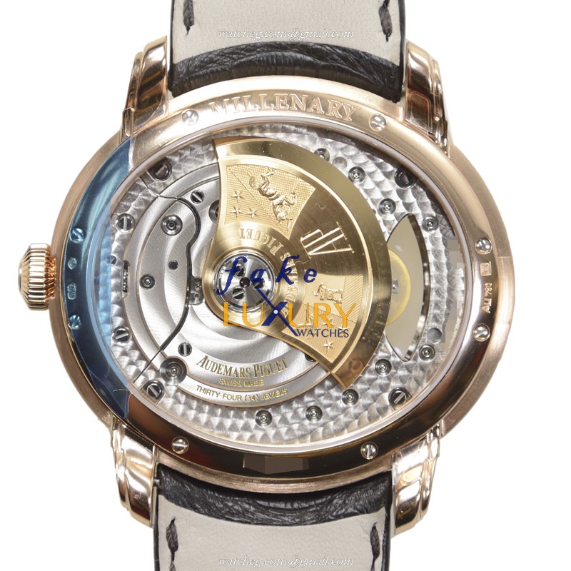 Audemars Piguet 15350OR.OO.D093CR.01 Millenary Replica Watch, Automatic, Dark Grey Dial, Rose Gold - Image 3