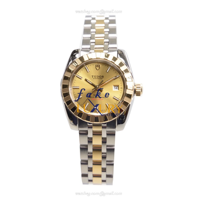 Tudor 22013-62543-CH CLASSIC Automatic Gold & Steel Replica Watch, Automatic, Gold Dial, Steel Case - Image 2